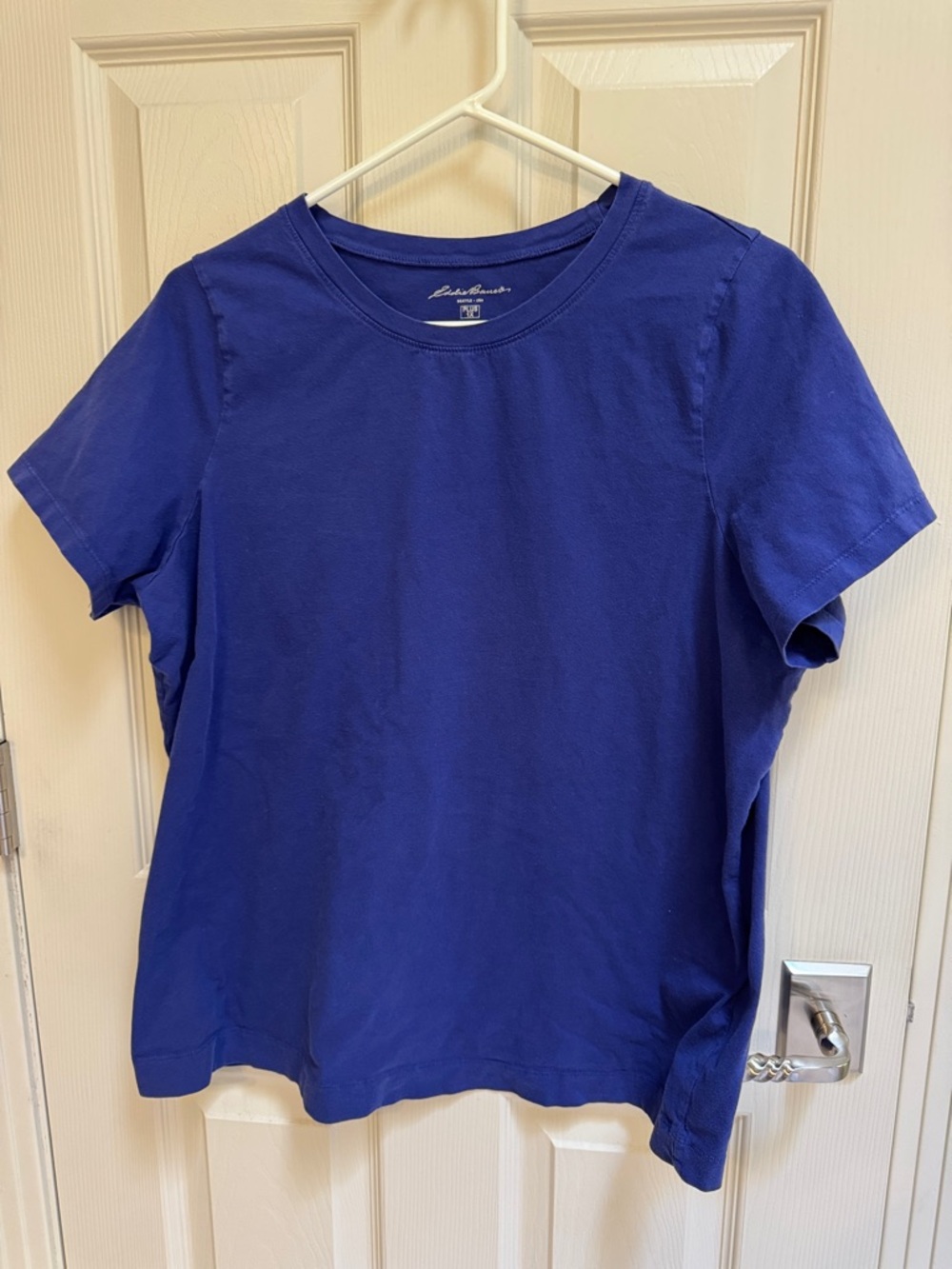 Eddie Bauer women’s Short Sleeve Crew T-Shirt in Royal Blue size Plus 1X